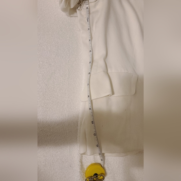 Igloo Petite White Structured Cotton Blazer Size 8P - Picture 11 of 14